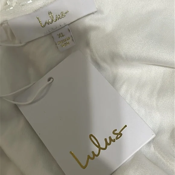Lulus Everlasting Passion White Sequin Beaded Backless Maxi Dress
